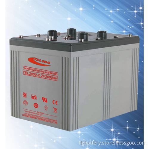 2V2000ah Lead Acid Battery Rechargeable Maintenance Free Battery